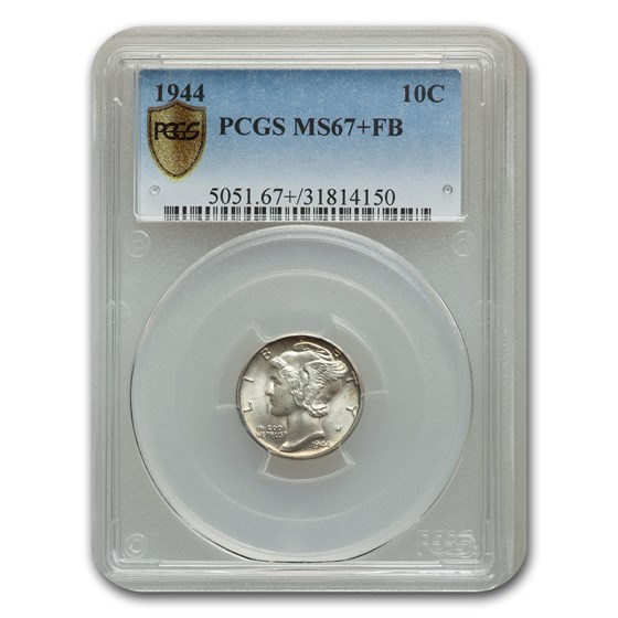 1944 Mercury Dime MS-67+ PCGS (FB) 1944 Mercury Dime MS-67+ PCGS (FB)